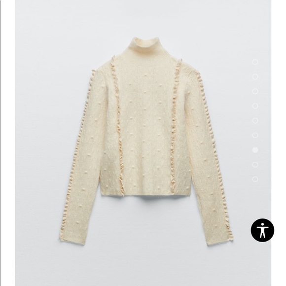 ✨NWT✨ Ruffled High Collar Knit Sweater - Picture 4 of 6
